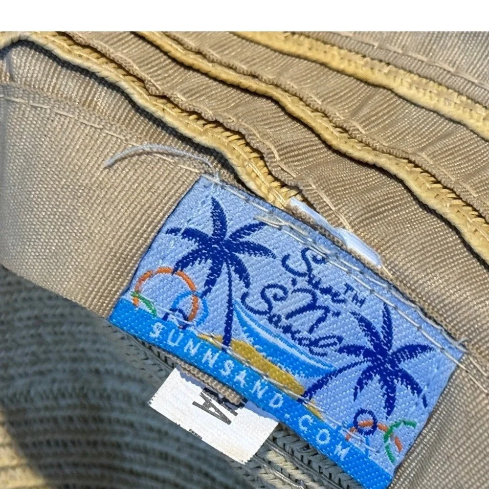 Sun‎ N Sand Tan Wide Brim Floppy Straw Sun Hat Beach Vacation One Size